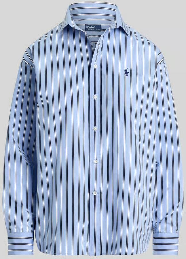 Polo Ralph Lauren relaxed fit overhemdblouse van puur katoen met logostitching - Foto 2
