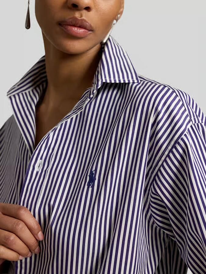 Polo Ralph Lauren relaxed fit overhemdblouse van puur katoen met logostitching