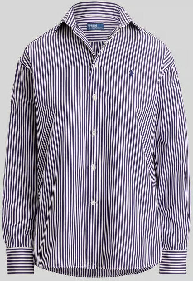 Polo Ralph Lauren relaxed fit overhemdblouse van puur katoen met logostitching - Foto 2