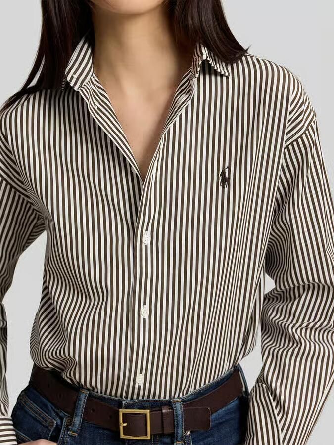 Polo Ralph Lauren relaxed fit overhemdblouse van puur katoen met logostitching