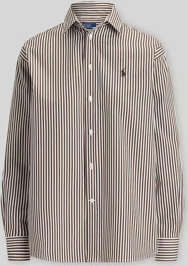 Polo Ralph Lauren relaxed fit overhemdblouse van puur katoen met logostitching - Foto 2