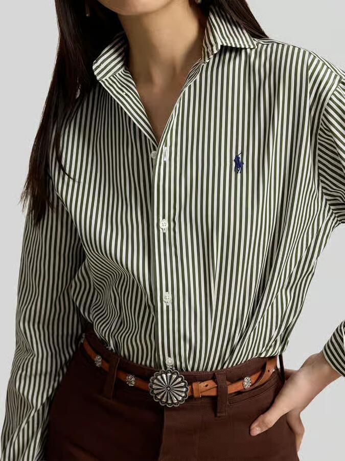 Polo Ralph Lauren relaxed fit overhemdblouse van puur katoen met logostitching