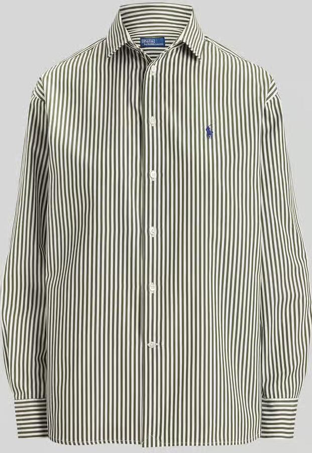 Polo Ralph Lauren relaxed fit overhemdblouse van puur katoen met logostitching - Foto 2
