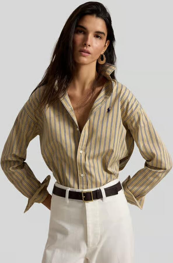 Polo Ralph Lauren relaxed fit overhemdblouse van puur katoen met logostitching - Foto 2