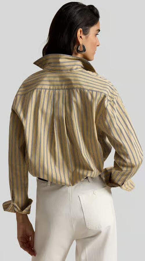 Polo Ralph Lauren relaxed fit overhemdblouse van puur katoen met logostitching - Foto 3