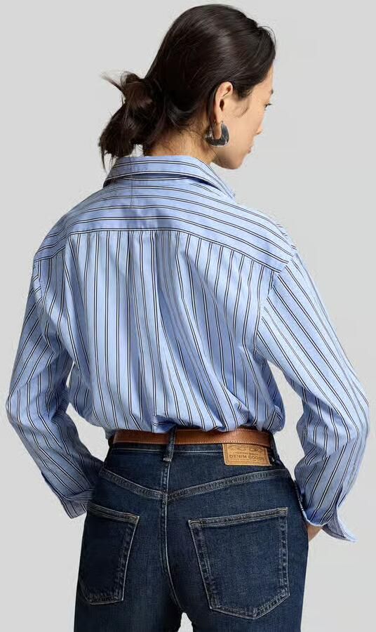Polo Ralph Lauren relaxed fit overhemdblouse van puur katoen met logostitching - Foto 2
