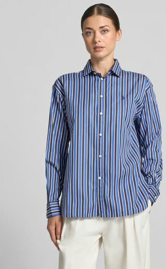 Polo Ralph Lauren relaxed fit overhemdblouse van puur katoen met logostitching - Foto 2