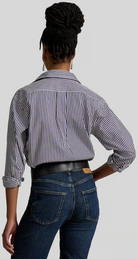 Polo Ralph Lauren relaxed fit overhemdblouse van puur katoen met logostitching - Foto 2