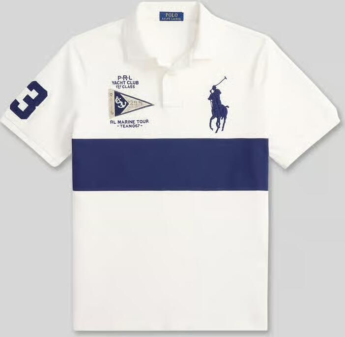 Polo Ralph Lauren relaxed fit poloshirt van puur katoen met contraststrepen - Foto 2