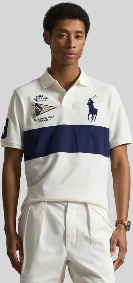 Polo Ralph Lauren relaxed fit poloshirt van puur katoen met contraststrepen - Foto 3
