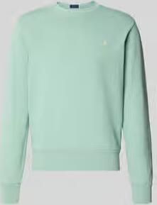 Ralph Lauren Stijlvolle Mint Sweater met Ronde Hals en Logo Green Heren