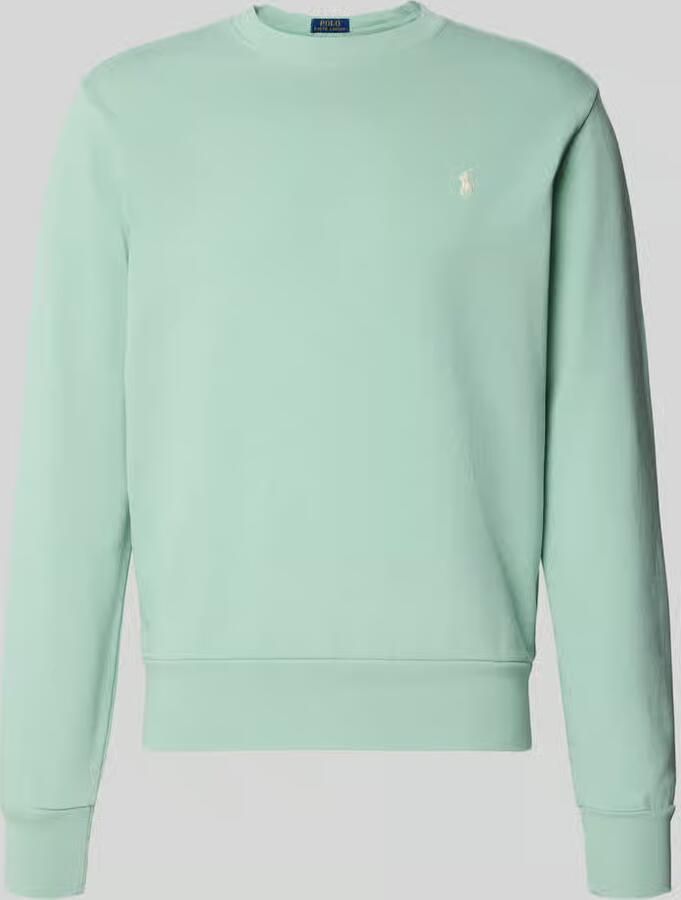 Ralph Lauren Stijlvolle Mint Sweater met Ronde Hals en Logo Green Heren