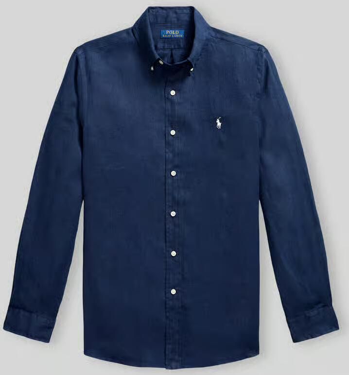 Polo Ralph Lauren Overhemd Lange Mouw CHEMISE COUPE DROITE EN LIN - Foto 4