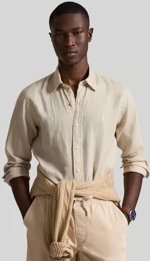 Polo Ralph Lauren Overhemd Lange Mouw CHEMISE COUPE DROITE EN LIN - Foto 4