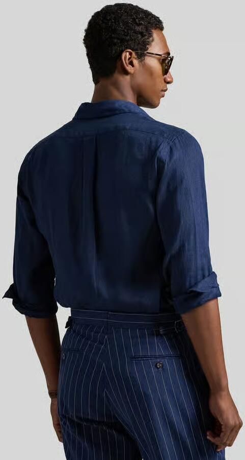 Polo Ralph Lauren Overhemd Lange Mouw CHEMISE COUPE DROITE EN LIN - Foto 6