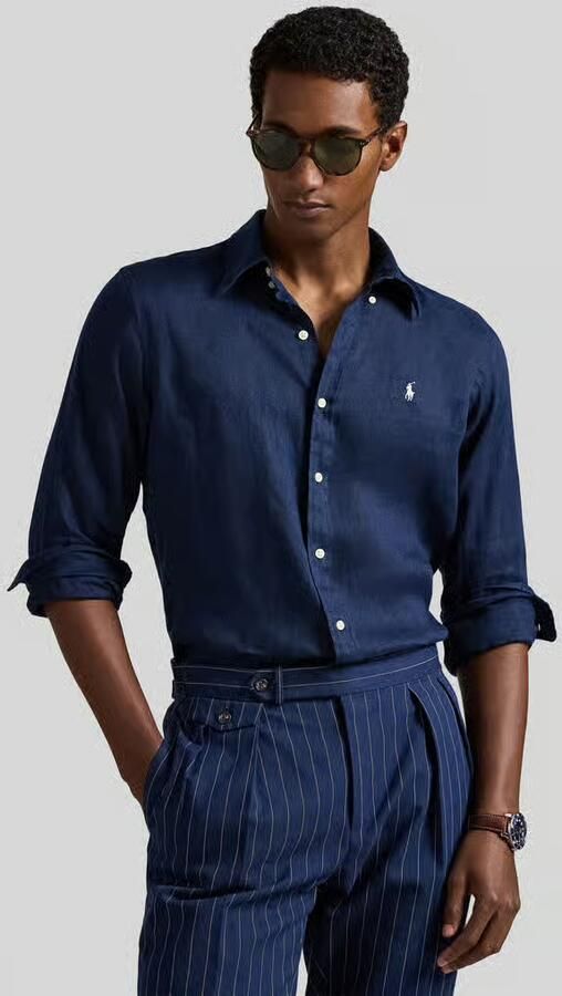 Polo Ralph Lauren Overhemd Lange Mouw CHEMISE COUPE DROITE EN LIN - Foto 5