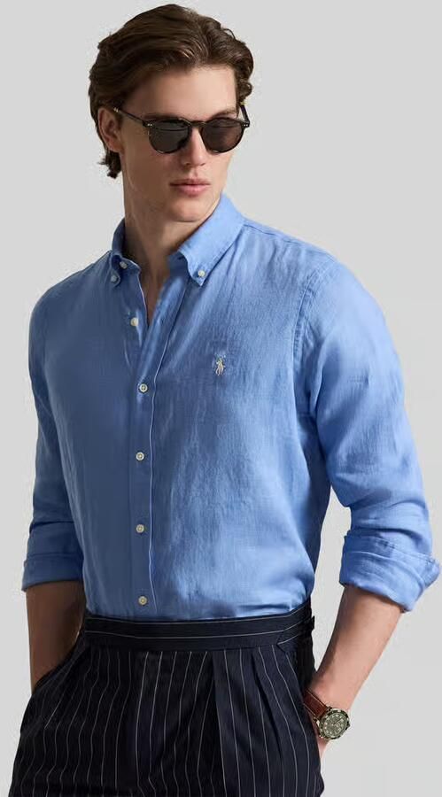 Polo Ralph Lauren Overhemd Lange Mouw CHEMISE COUPE DROITE EN LIN - Foto 3