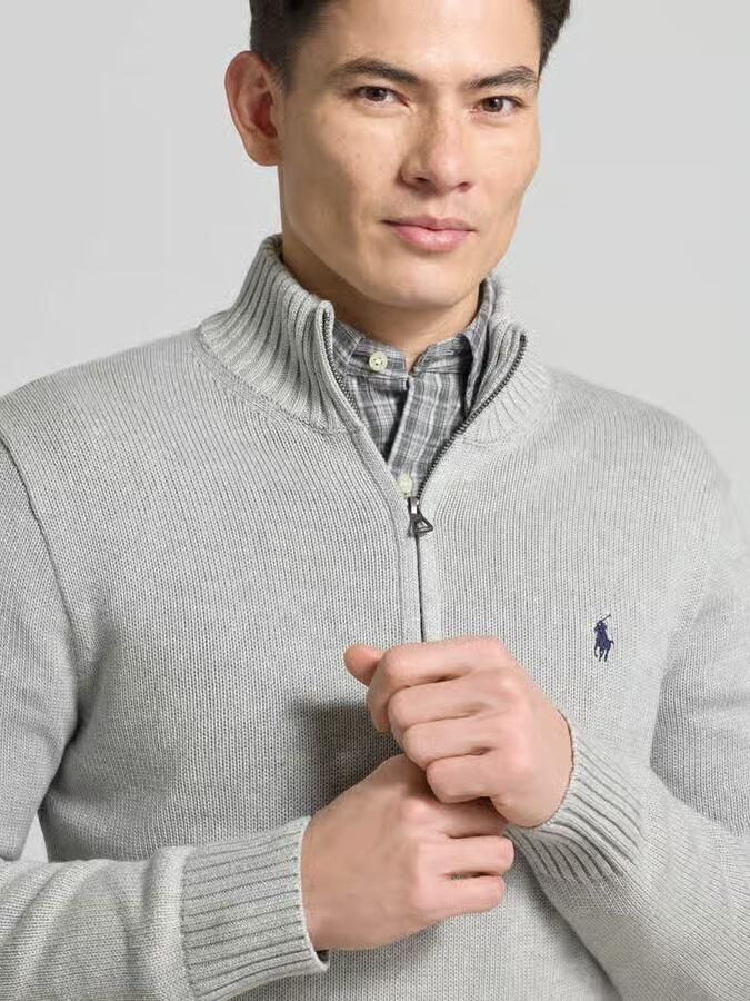 Polo Ralph Lauren Katoenen kwartierzip trui Gray Heren