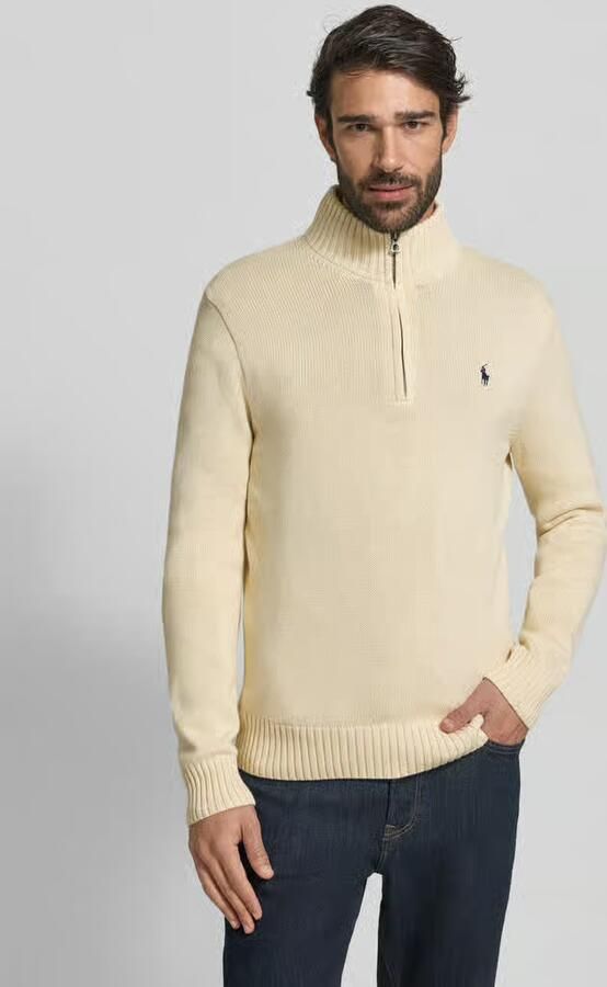 Polo Ralph Lauren Beige Cotton Quarter-Zip Jumper Andover Cream Beige Heren - Foto 6