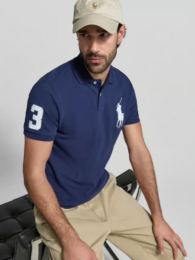 Polo Ralph Lauren Custom slim fit poloshirt met logostitching - Foto 2