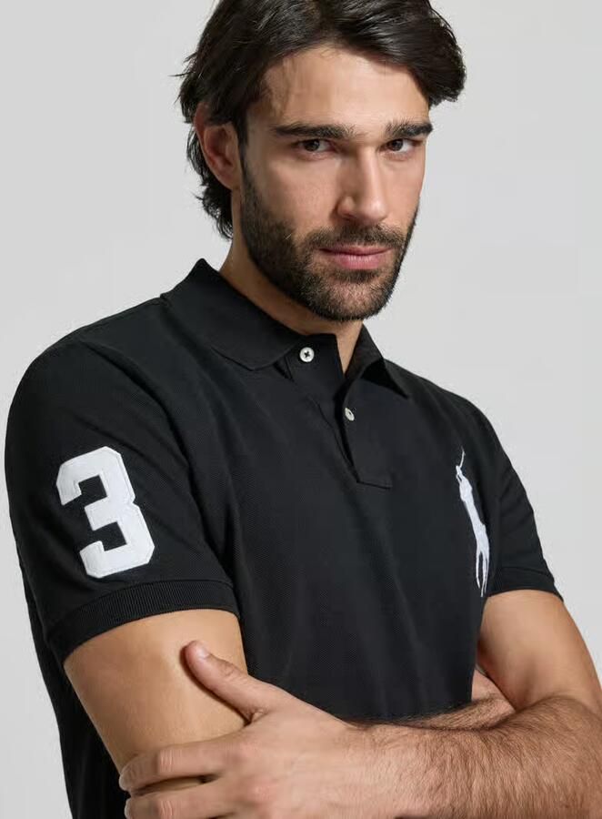 Polo Ralph Lauren Short Sleeve Knit Polo Shirt T-Shirts & Polo's in zwart formaten: S - Foto 5