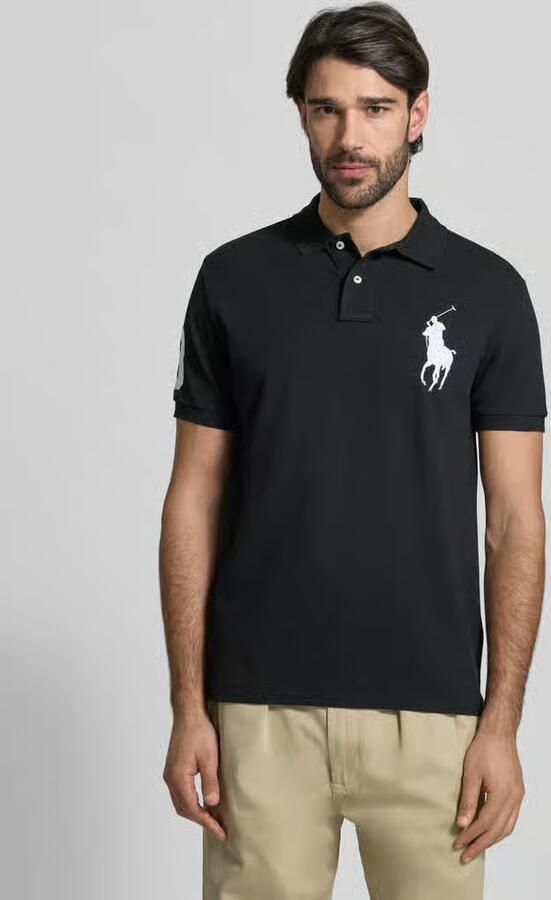Polo Ralph Lauren Short Sleeve Knit Polo Shirt T-Shirts & Polo's in zwart formaten: S - Foto 7