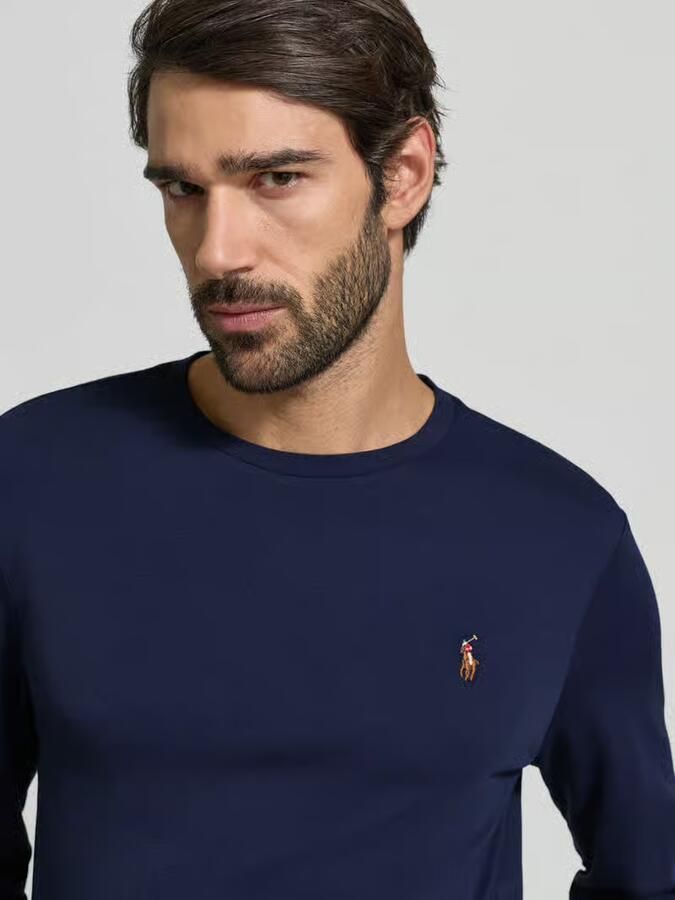Polo Ralph Lauren Custom slim fit shirt met lange mouwen en ronde hals