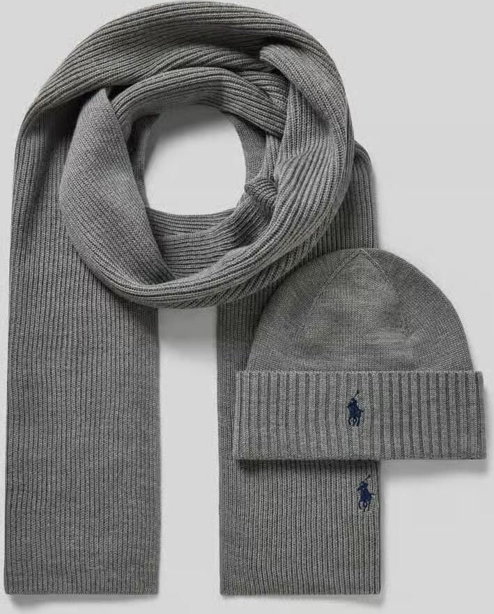 Polo Ralph Lauren Sjaal en muts van wol in set met cadeaubox - Foto 2