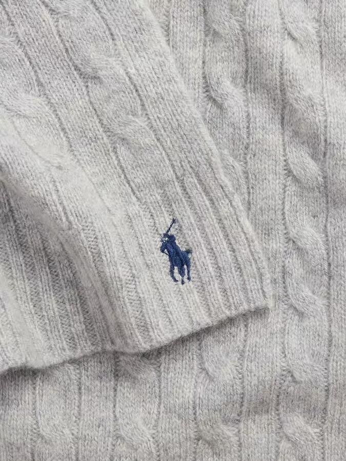 Polo Ralph Lauren sjaal van mix van scheerwol en kasjmier met gestikt logo