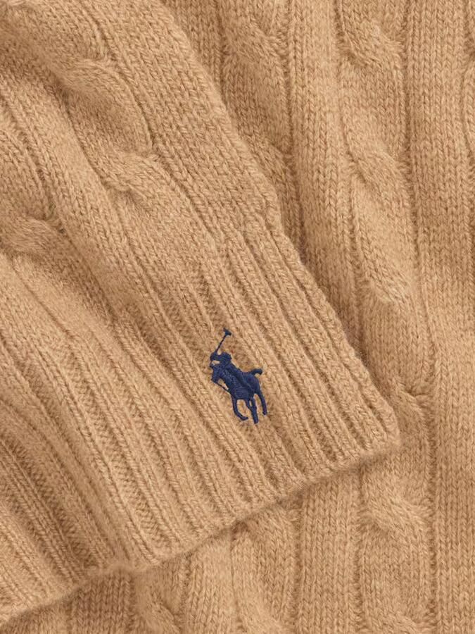 Polo Ralph Lauren sjaal van mix van scheerwol en kasjmier met gestikt logo