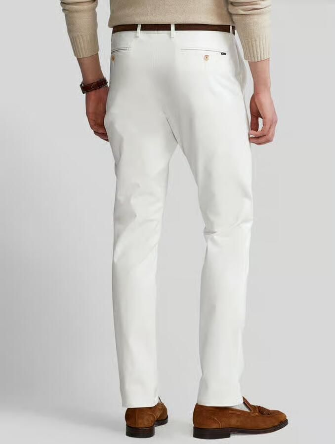 Ralph Lauren Slim Fit Witte Stretch-Katoenen Chino Broek Wit Heren - Foto 3