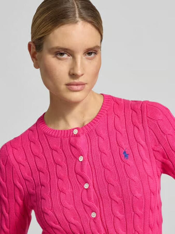 Polo Ralph Lauren Slim fit gebreid jack met gestikt logo