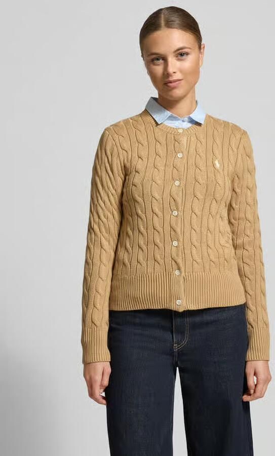Polo Ralph Lauren Slim fit gebreid jack met logostitching - Foto 4