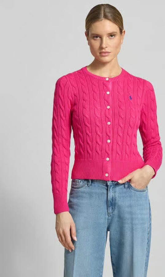 Polo Ralph Lauren Slim fit gebreid jack met gestikt logo - Foto 3