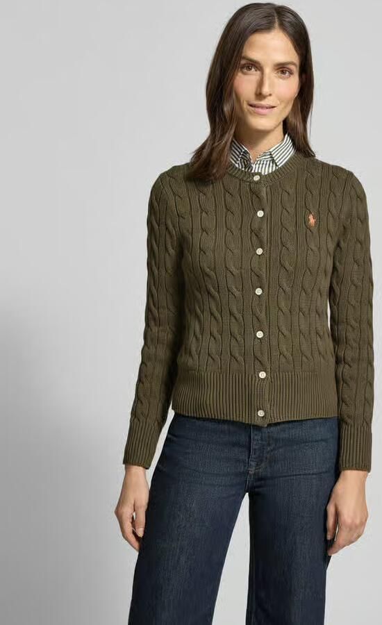 Polo Ralph Lauren Slim fit gebreid jack met logostitching - Foto 3