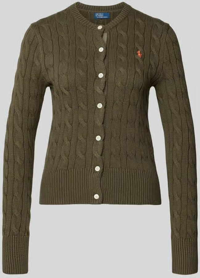 Polo Ralph Lauren Slim fit gebreid jack met logostitching