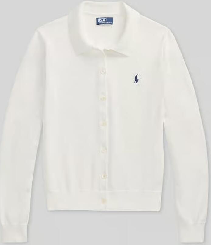 Polo Ralph Lauren Cardigan met platte kraag en logostitching