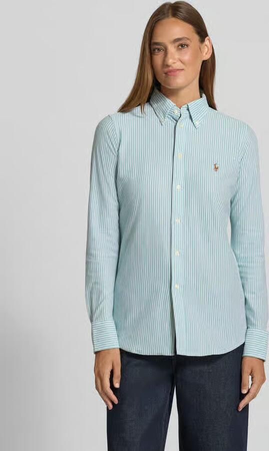 Polo Ralph Lauren Slim fit overhemdblouse met button-downkraag - Foto 2