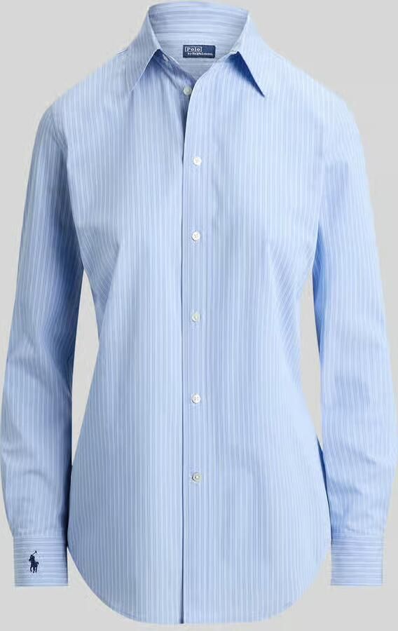 Polo Ralph Lauren Slim fit overhemdblouse van katoenmix