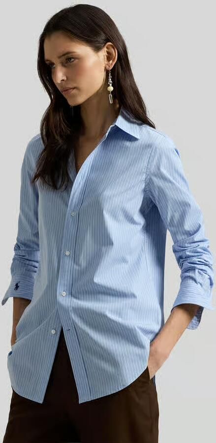 Polo Ralph Lauren Slim fit overhemdblouse van katoenmix - Foto 4
