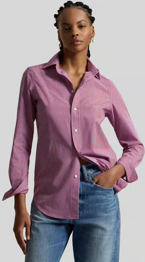 Polo Ralph Lauren Slim Fit overhemdblouse van katoenmix - Foto 4