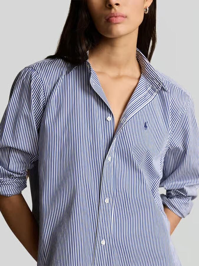 Polo Ralph Lauren Gestreept katoenen overhemd met asymmetrische zoom Multicolor Dames - Foto 3