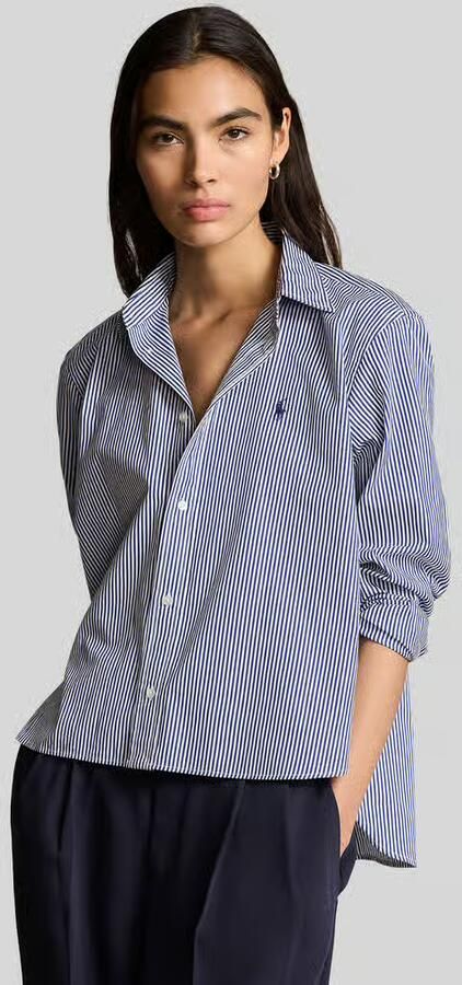 Polo Ralph Lauren Gestreept katoenen overhemd met asymmetrische zoom Multicolor Dames - Foto 10