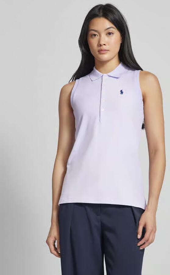 Polo Ralph Lauren Slim fit poloshirt in mouwloos design model 'JULIE' - Foto 2