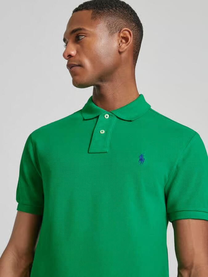 Ralph Lauren Groene Polo Shirt met Klassieke Kraag en Logo Borduursel Green Heren