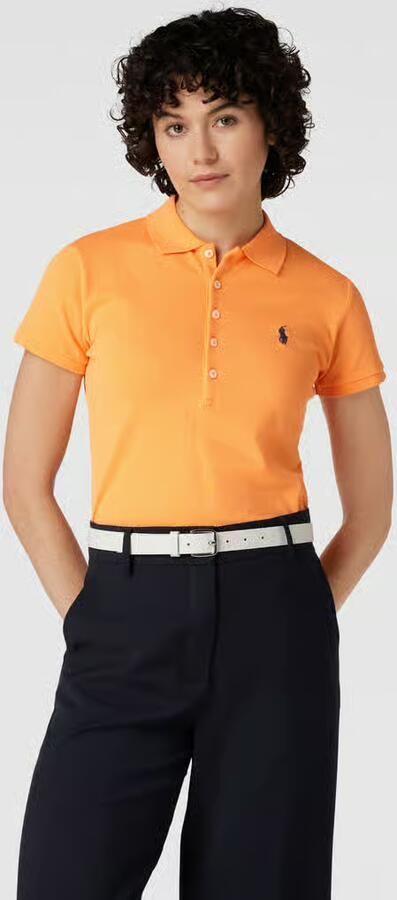 Polo Ralph Lauren Slim fit poloshirt met labelstitching model 'JULIE' - Foto 2