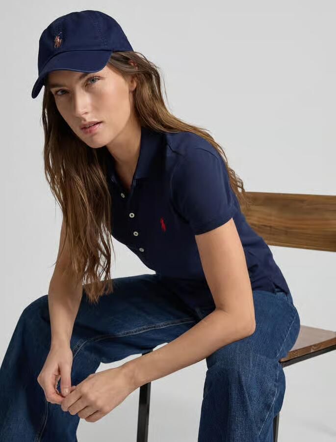 Polo Ralph Lauren Slim fit poloshirt met logostitching model 'JULIE' - Foto 7