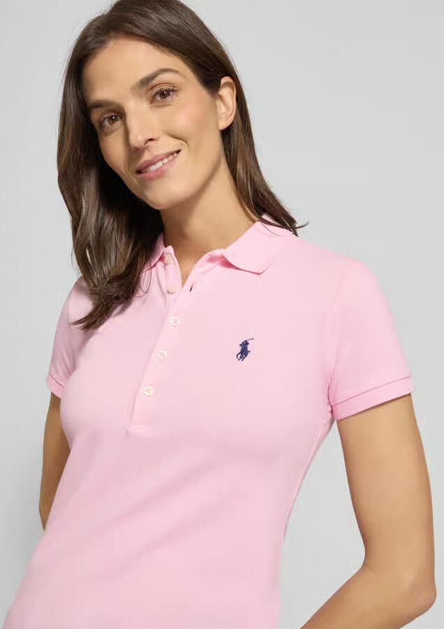 Polo Ralph Lauren Slim fit poloshirt met logostitching model 'JULIE' - Foto 3