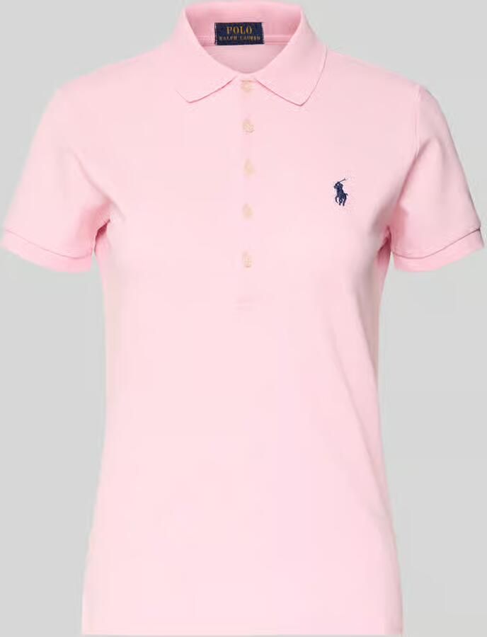 Polo Ralph Lauren Slim fit poloshirt met logostitching model 'JULIE' - Foto 2