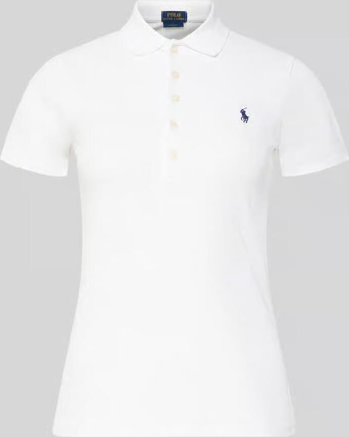 Polo Ralph Lauren Slim fit poloshirt met logostitching model 'JULIE' - Foto 4
